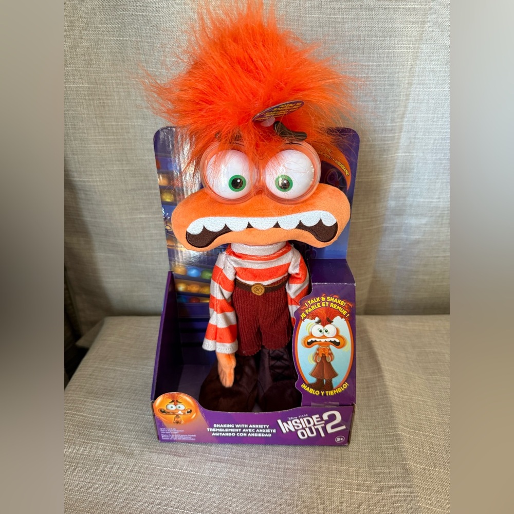 Inside Out 2 Disney Shaking With Anxiety Feature Plush Ages 3 Up by Just Play
